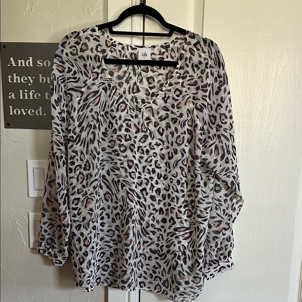 Chic Animal Print Blouse by cabi